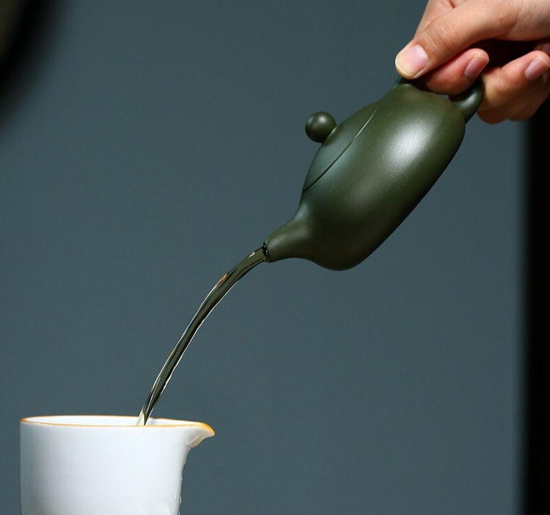 Green Clay Teapot-ToShay.org