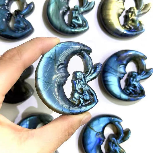 Blue Labradorite Moon Fairy-ToShay.org