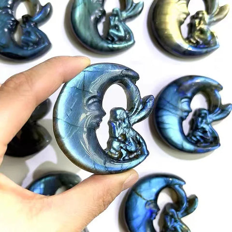 Blue Labradorite Moon Fairy-ToShay.org