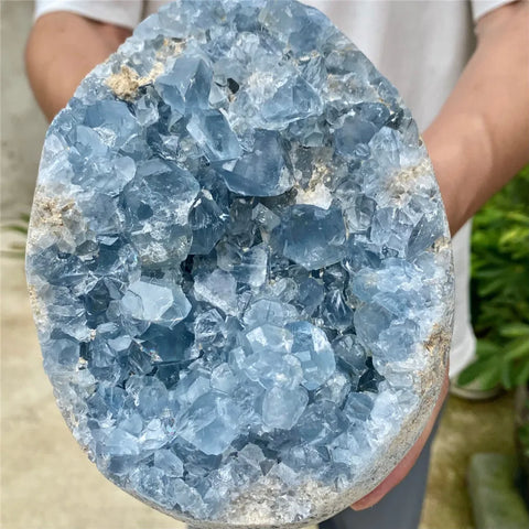 Blue Celestite Cluster Geode-ToShay.org