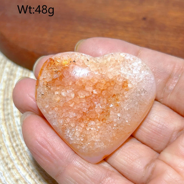 Orange Carnelian Druzy Heart-ToShay.org