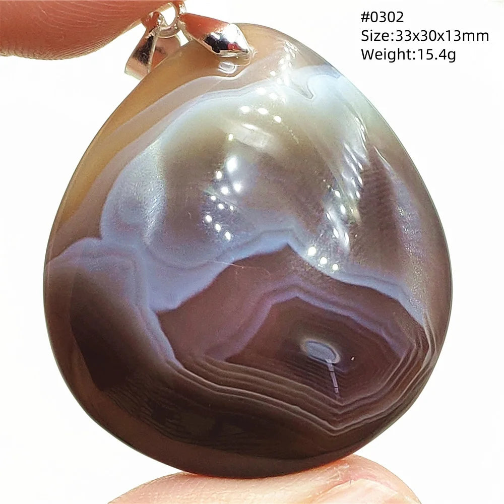 Grey Brown Agate Pendant-ToShay.org