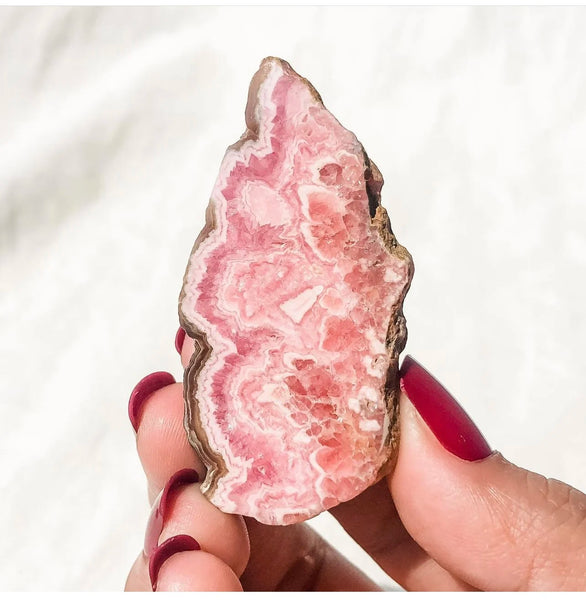 Pink Rhodochrosite Slice-ToShay.org