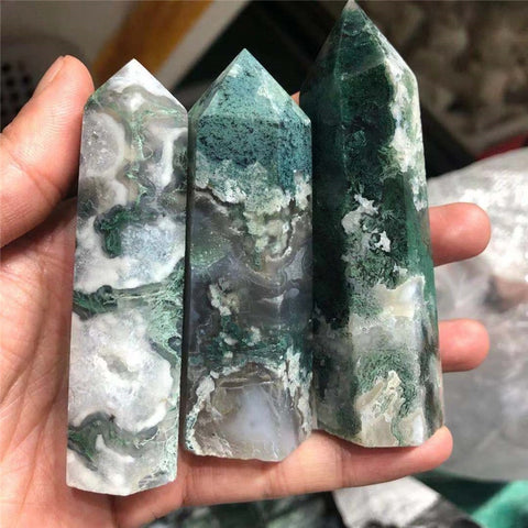 Green Moss Agate Wands-ToShay.org