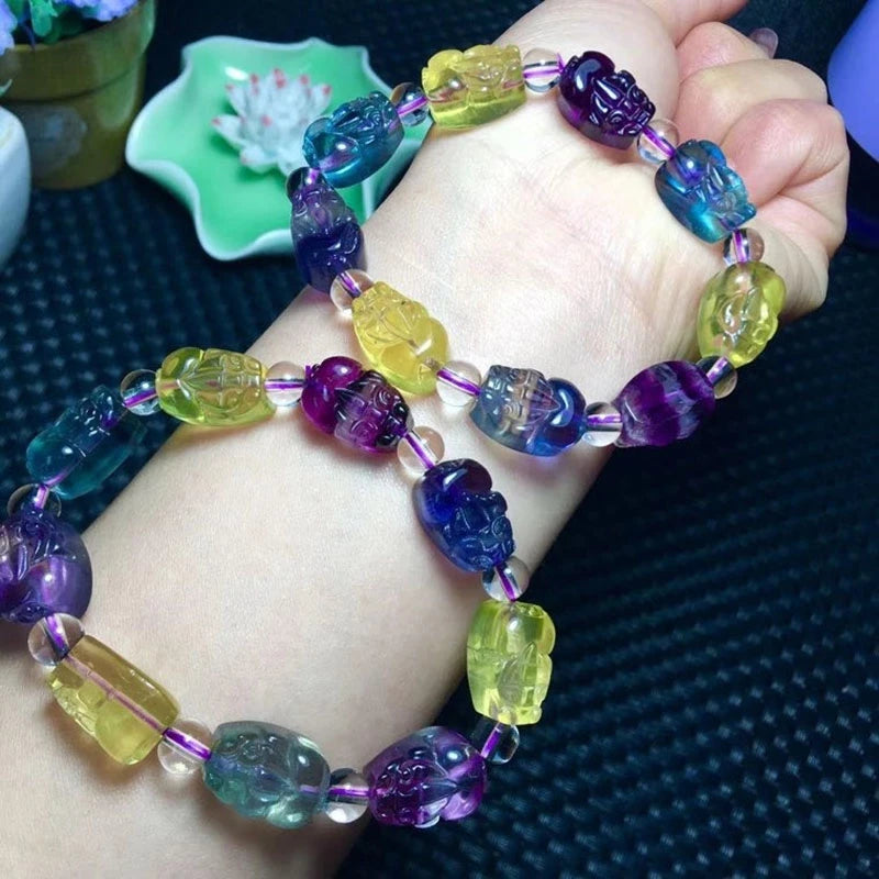 Rainbow Fluorite Pi Xiu Beads-ToShay.org