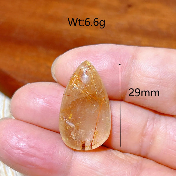 Gold Rutilated Crystal Pendant-ToShay.org