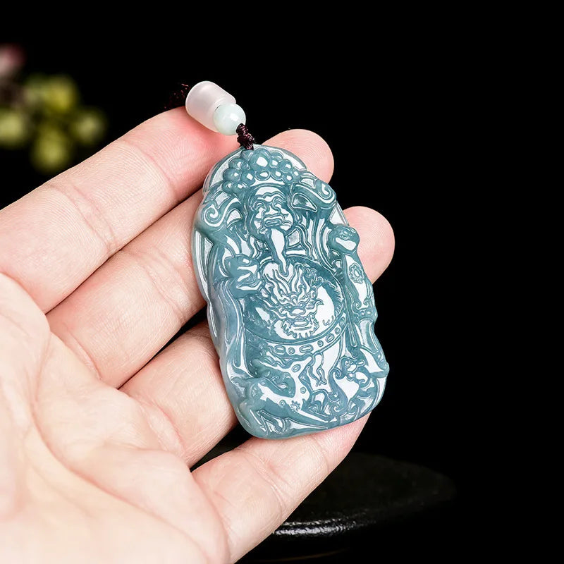 Blue Jade Wealth Pendant-ToShay.org
