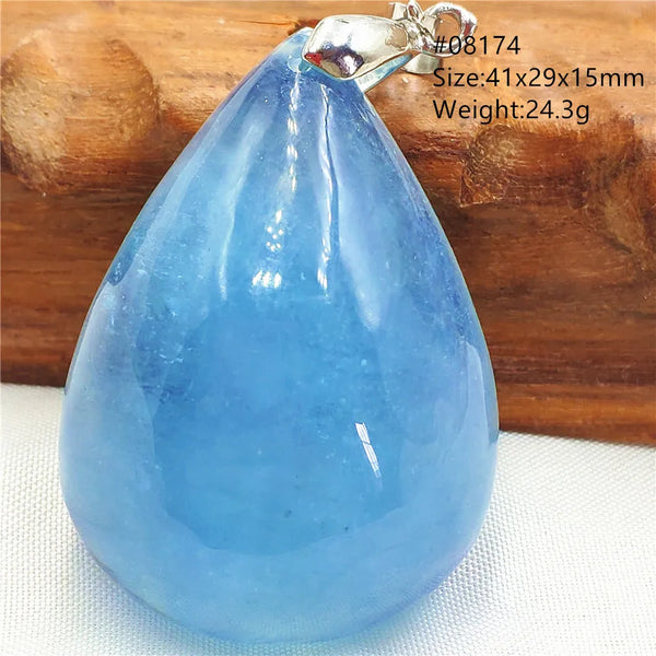 Blue Aquamarine Pendant-ToShay.org