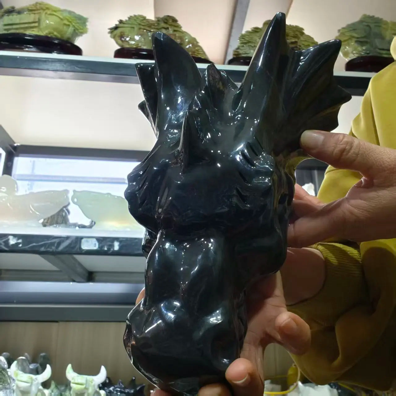 Black Jade Dragon Head-ToShay.org