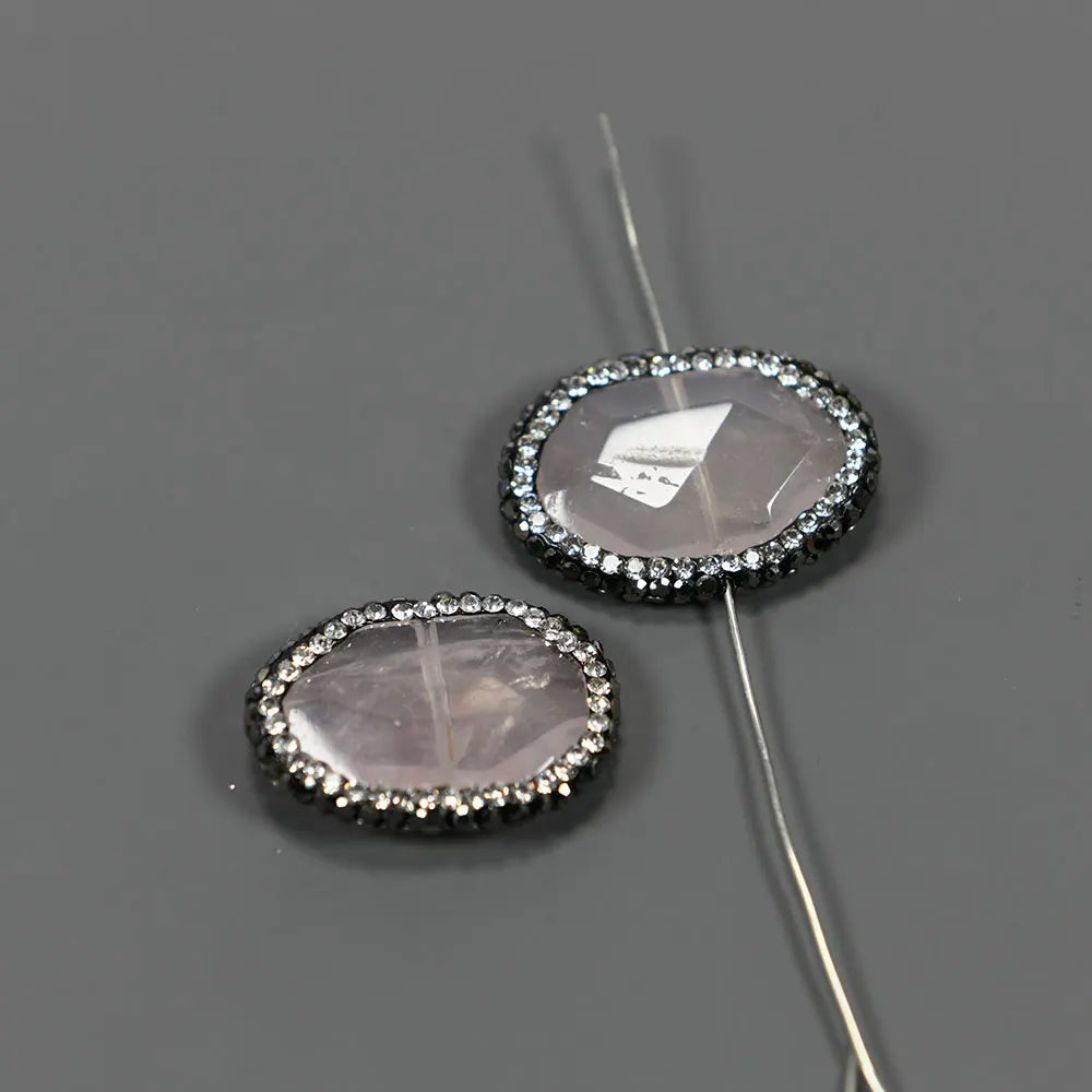 Pink Rose Rhinestone Beads-ToShay.org