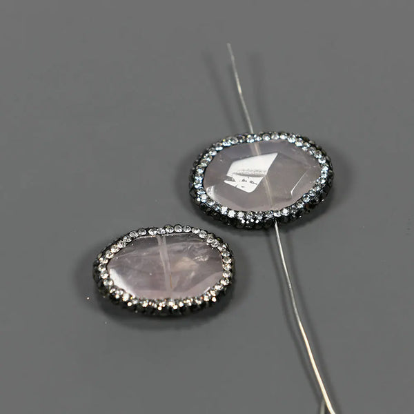 Pink Rose Rhinestone Beads-ToShay.org