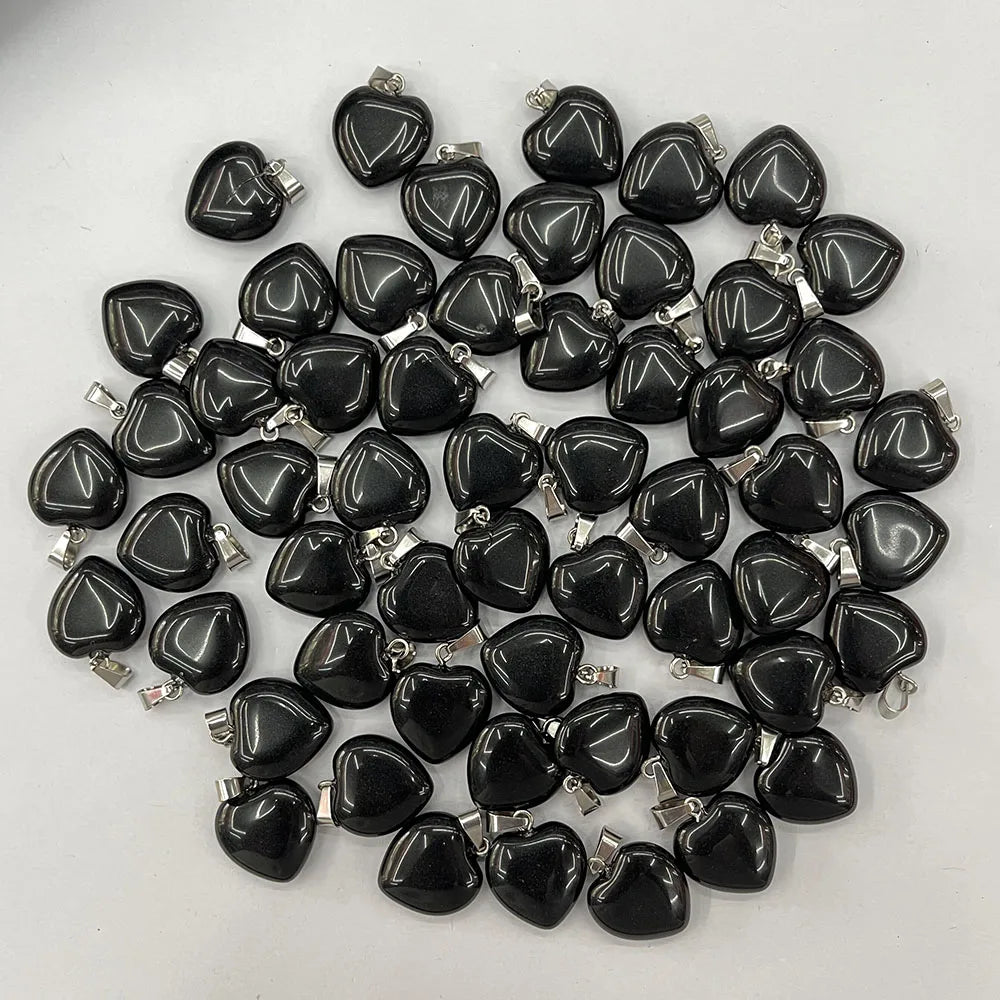 Mixed Crystal Heart Pendants-ToShay.org