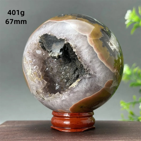 Ocean Jasper Geode Ball-ToShay.org