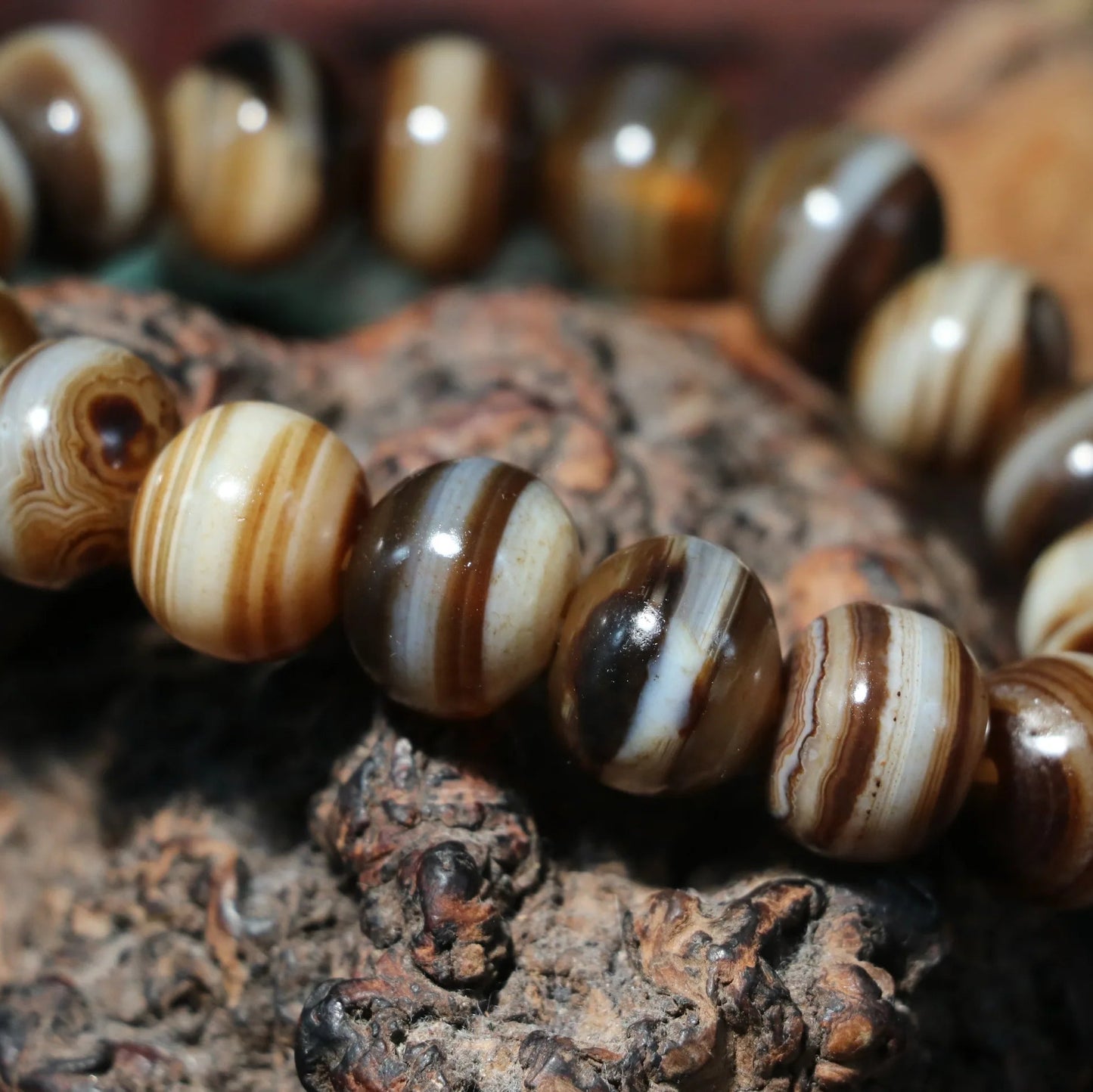 Tibetan Agate Dzi Beads-ToShay.org