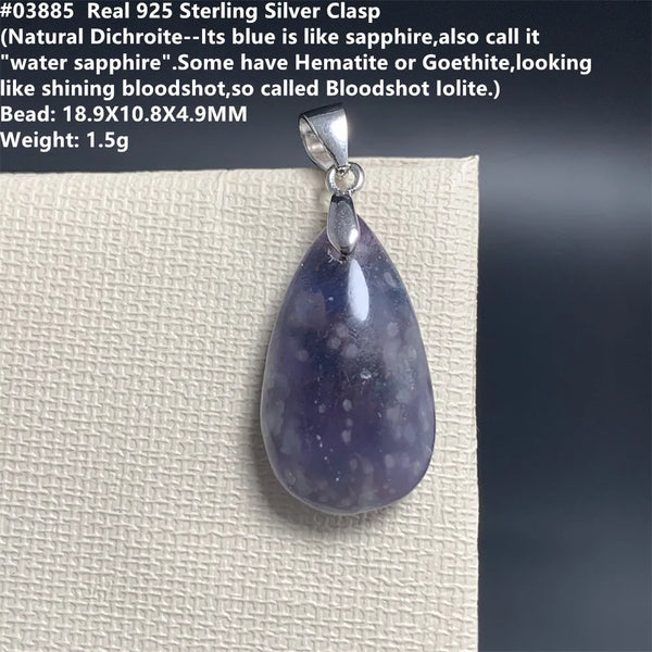 Red Blue Cordierite Pendants-ToShay.org