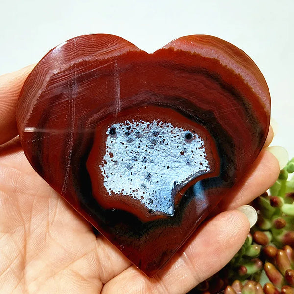 Red Agate Geode Heart-ToShay.org