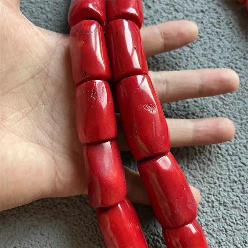 Orange Red Coral Beads-ToShay.org