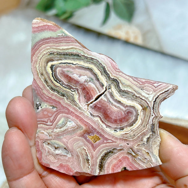 Pink Rhodochrosite Slices-ToShay.org