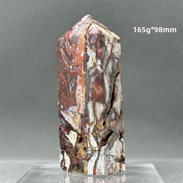 Red White Agate Obelisk-ToShay.org