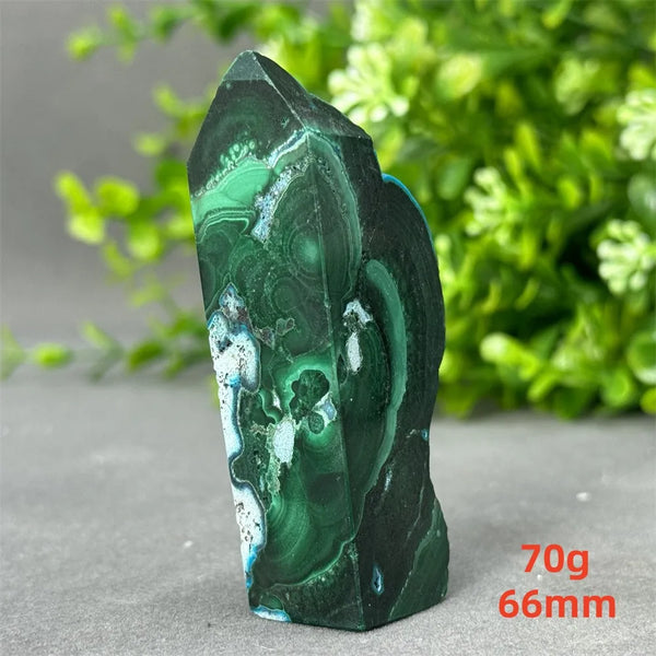 Blue Chrysocolla Malachite Point-ToShay.org
