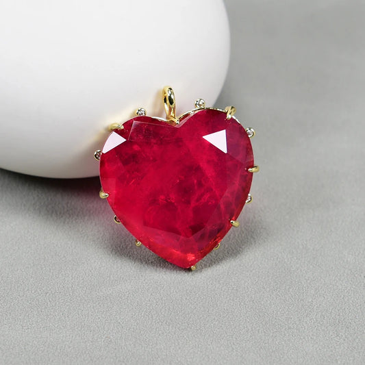 Red Crystal Quartz Heart-ToShay.org