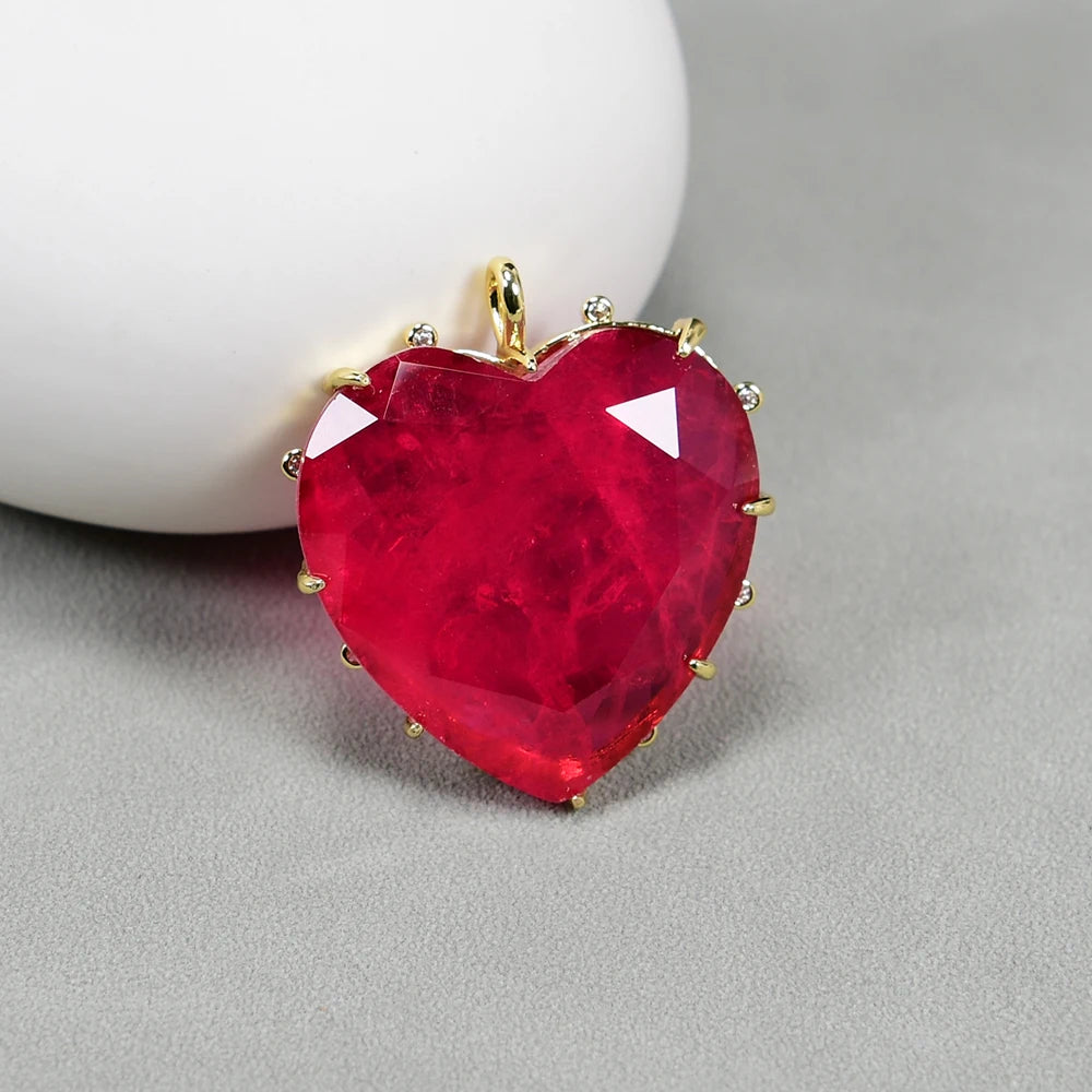 Red Crystal Quartz Heart-ToShay.org