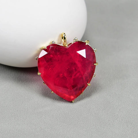 Red Crystal Quartz Heart-ToShay.org