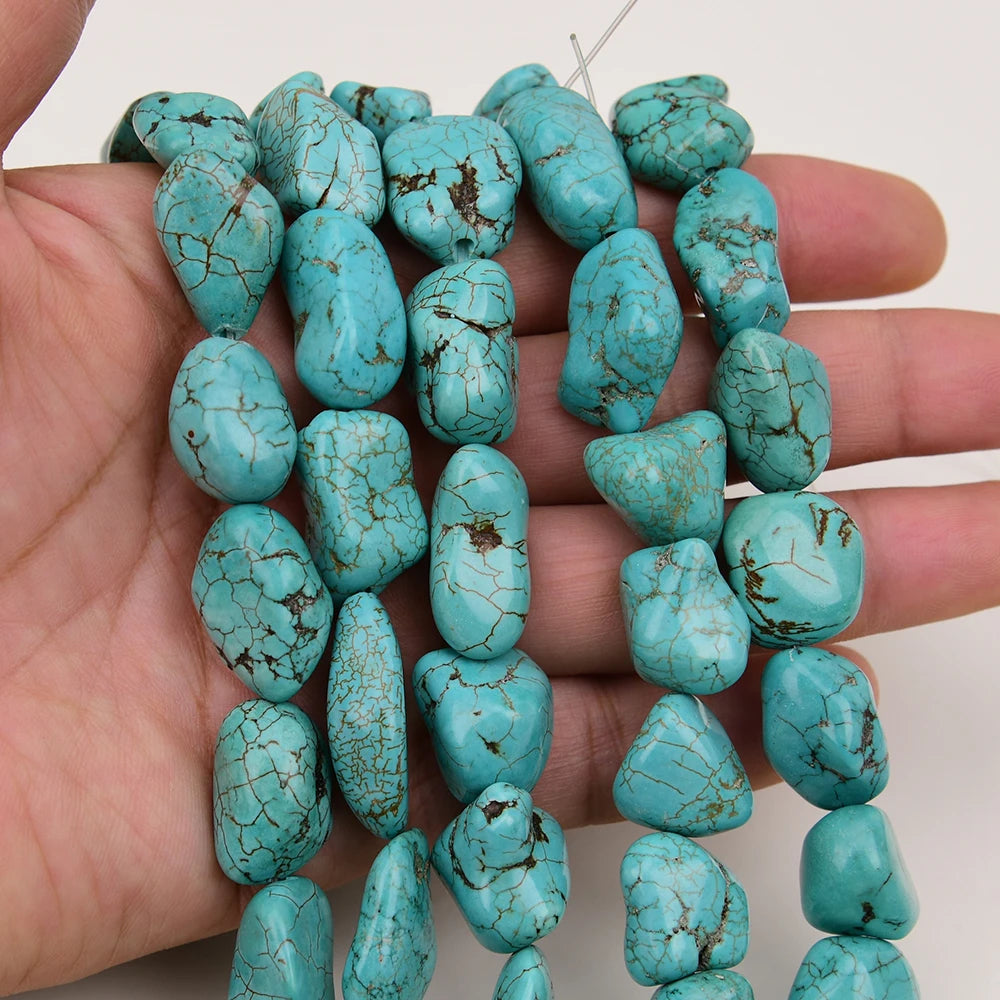 Blue Turquoise Nugget Beads-ToShay.org