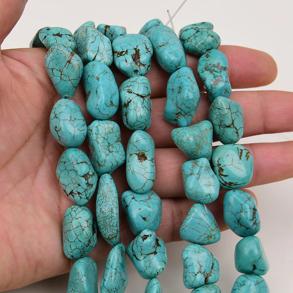 Blue Turquoise Nugget Beads-ToShay.org