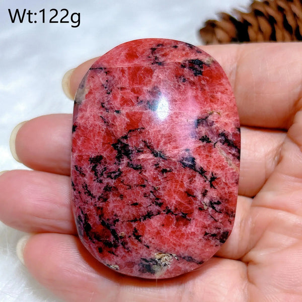 Pink Rhodonite Palm Stone-ToShay.org