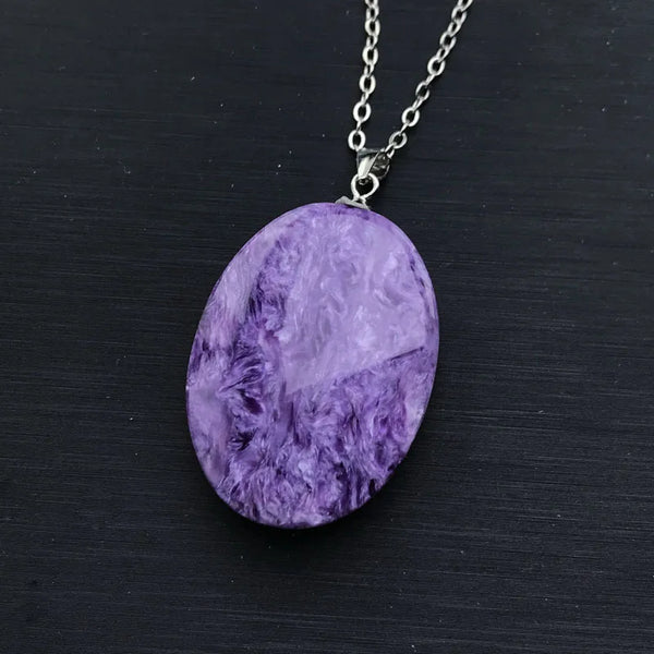 Purple Charoite Pendants-ToShay.org