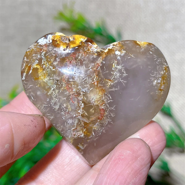 Yellow Hair Agate Heart-ToShay.org
