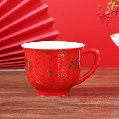 Red Porcelain Tea Set-ToShay.org