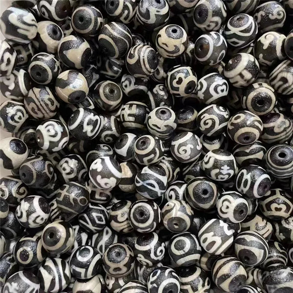 Black Agate Dzi Bead-ToShay.org