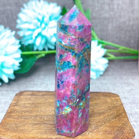 Pink Ruby Fuchsite Crystal Point-ToShay.org