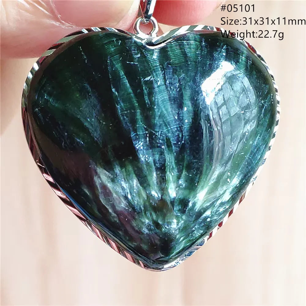 Green Seraphinite Pendant-ToShay.org