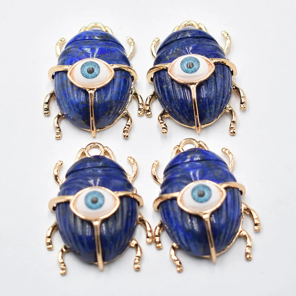 Mixed Crystal Beetle Pendants-ToShay.org