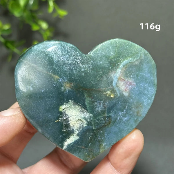 Green Aquatic Agate Heart-ToShay.org