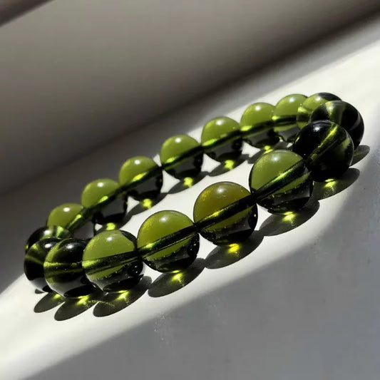 Green Moldavite Meteorite Bracelet-ToShay.org