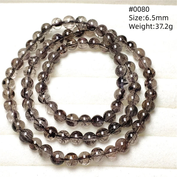 Black Rutilated Quartz Bracelet-ToShay.org