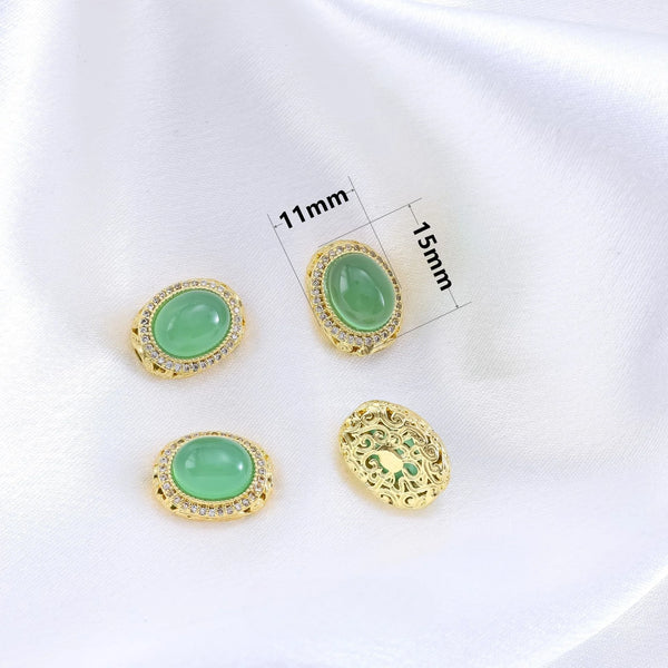 Gold Chrysoprase Bead-ToShay.org