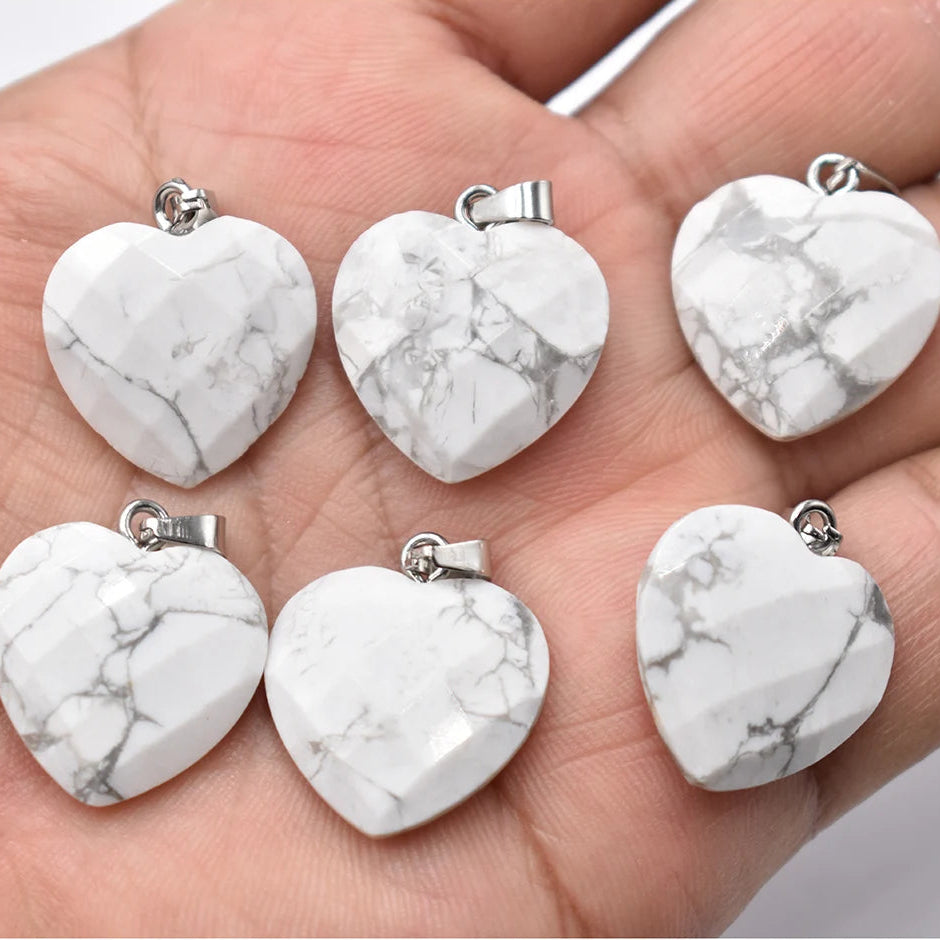 Mixed Crystal Heart Pendants-ToShay.org
