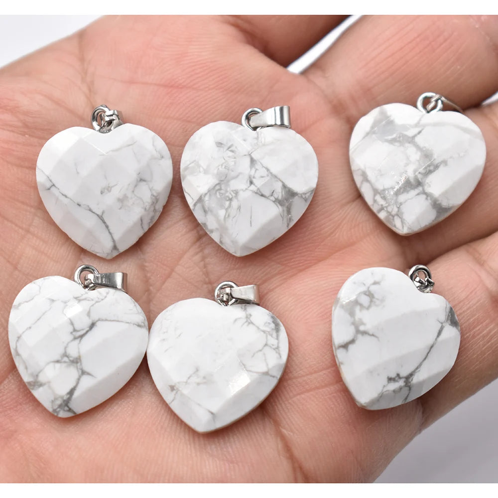 Mixed Crystal Heart Pendants-ToShay.org