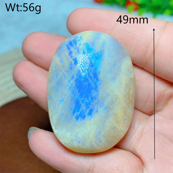Blue Moonstone Palm Stones-ToShay.org