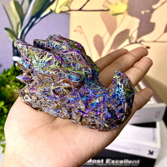 Purple Aura Sphalerite Dragon Head-ToShay.org