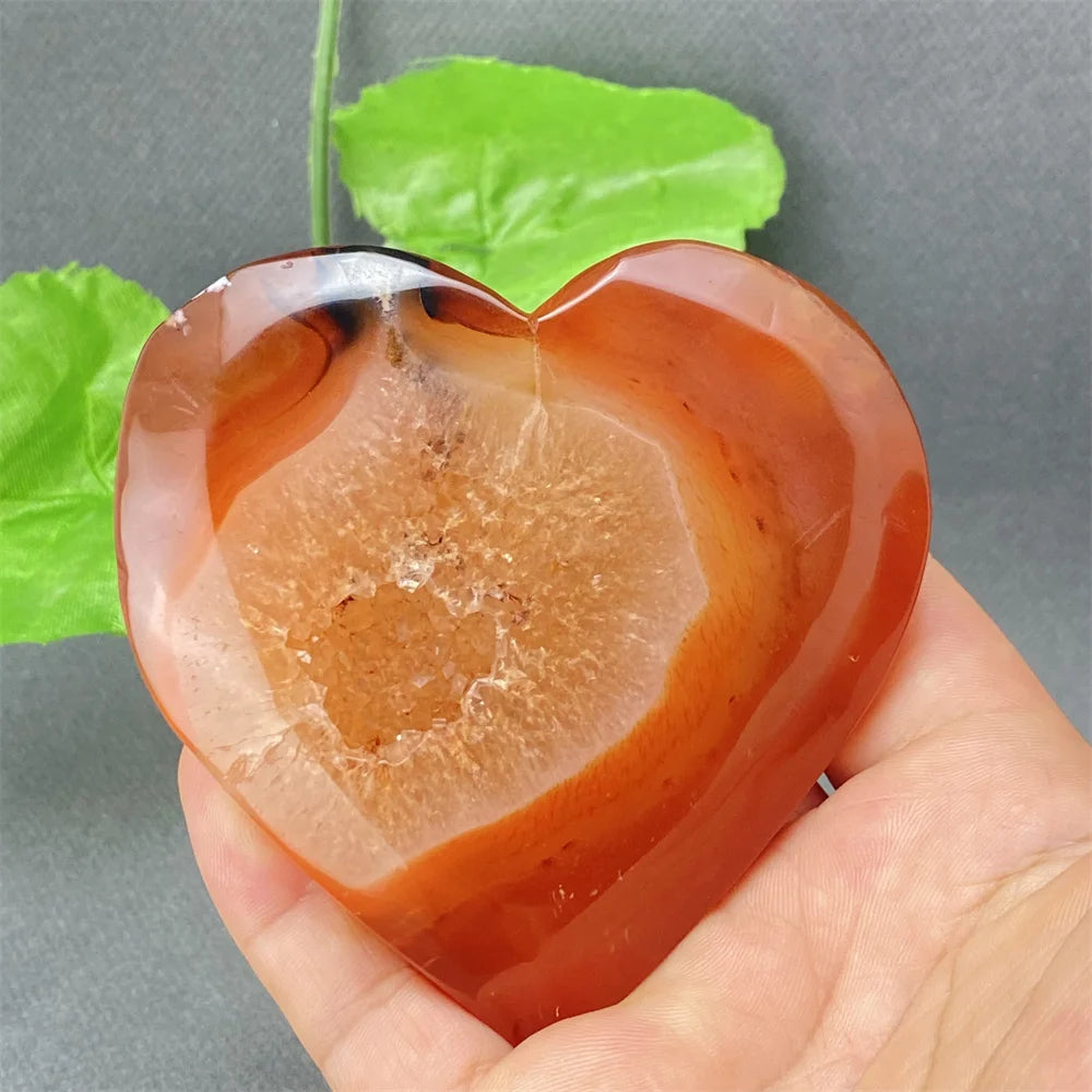 Red Agate Geode Heart-ToShay.org
