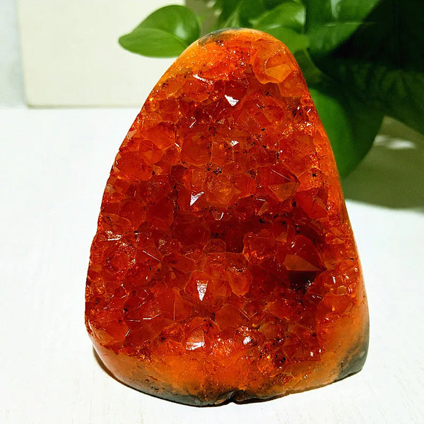 Orange Citrine Geode Cluster-ToShay.org