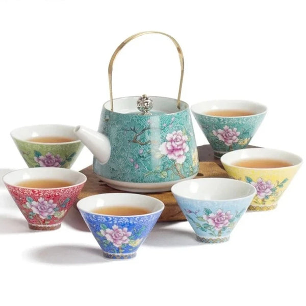 Enamel Porcelain Tea Sets-ToShay.org