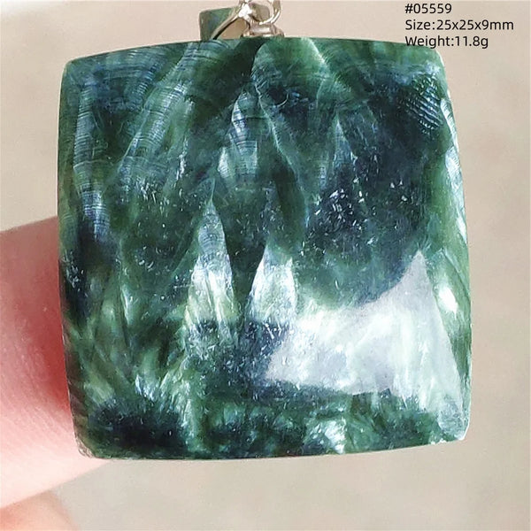 Green Seraphinite Pendant-ToShay.org