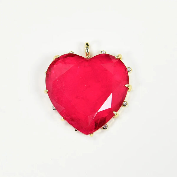 Red Crystal Quartz Heart-ToShay.org